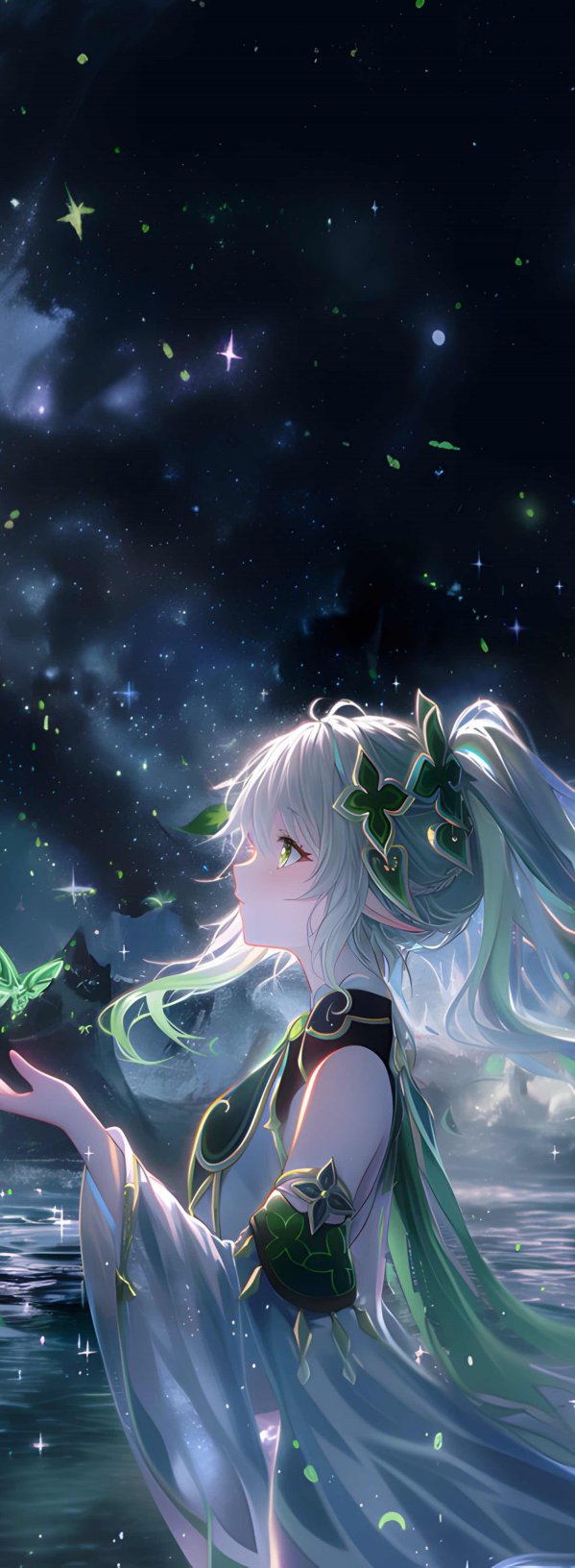 《原神》纳西妲 4K 手机壁纸｜星空森林 草之神治愈意境竖屏适配