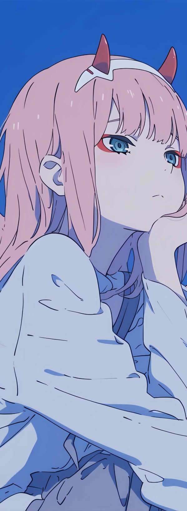DARLING in the FRANXX 零二 4K手机壁纸 | 粉发萌系动漫插画