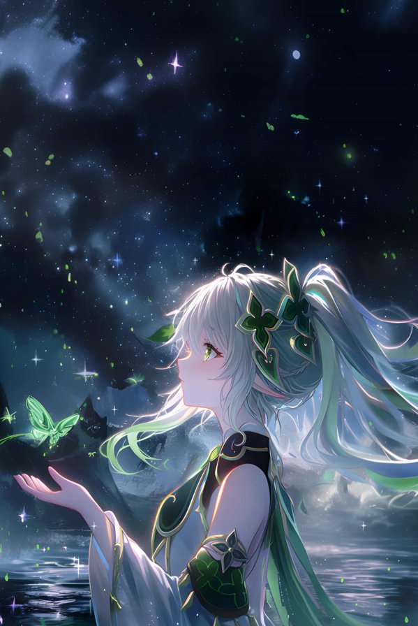 《原神》纳西妲 4K 手机壁纸｜星空森林 草之神治愈意境竖屏适配