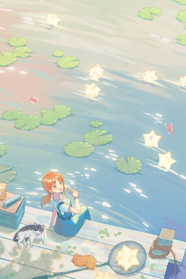 星光河畔的午后4K二次元动漫电脑壁纸