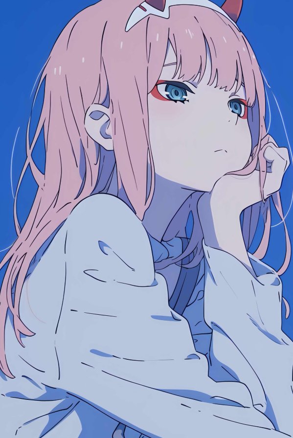 DARLING in the FRANXX 零二 4K手机壁纸 | 粉发萌系动漫插画