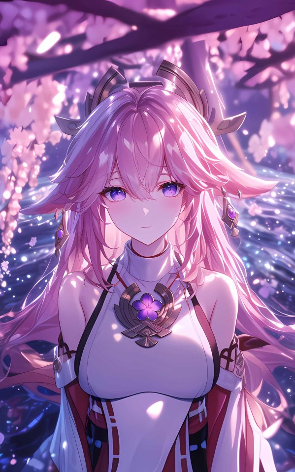 《原神》八重神子 4K 壁纸｜稻妻樱海日式美学拉满