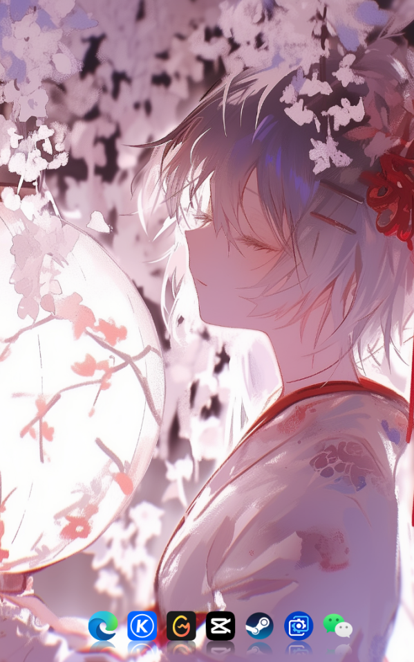 初音未来 夜樱灯笼主题 4K唯美动漫电脑壁纸
