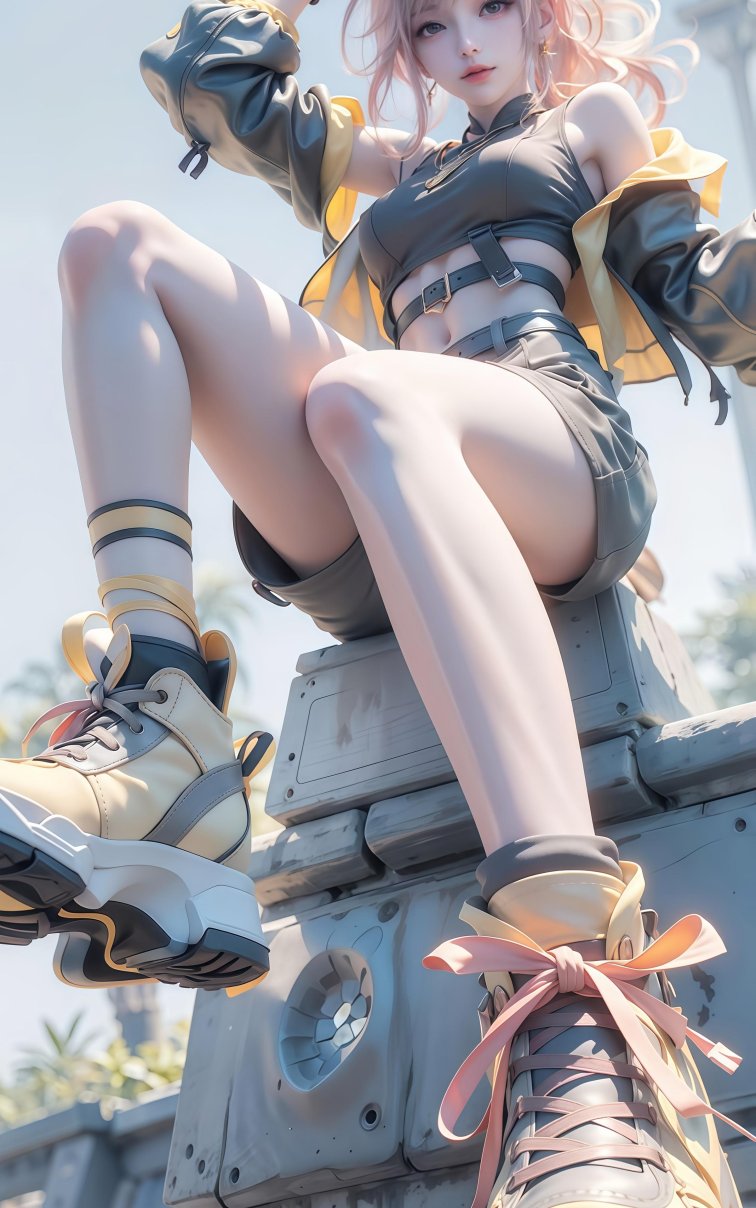 超写实街头风动漫少女4K手机壁纸