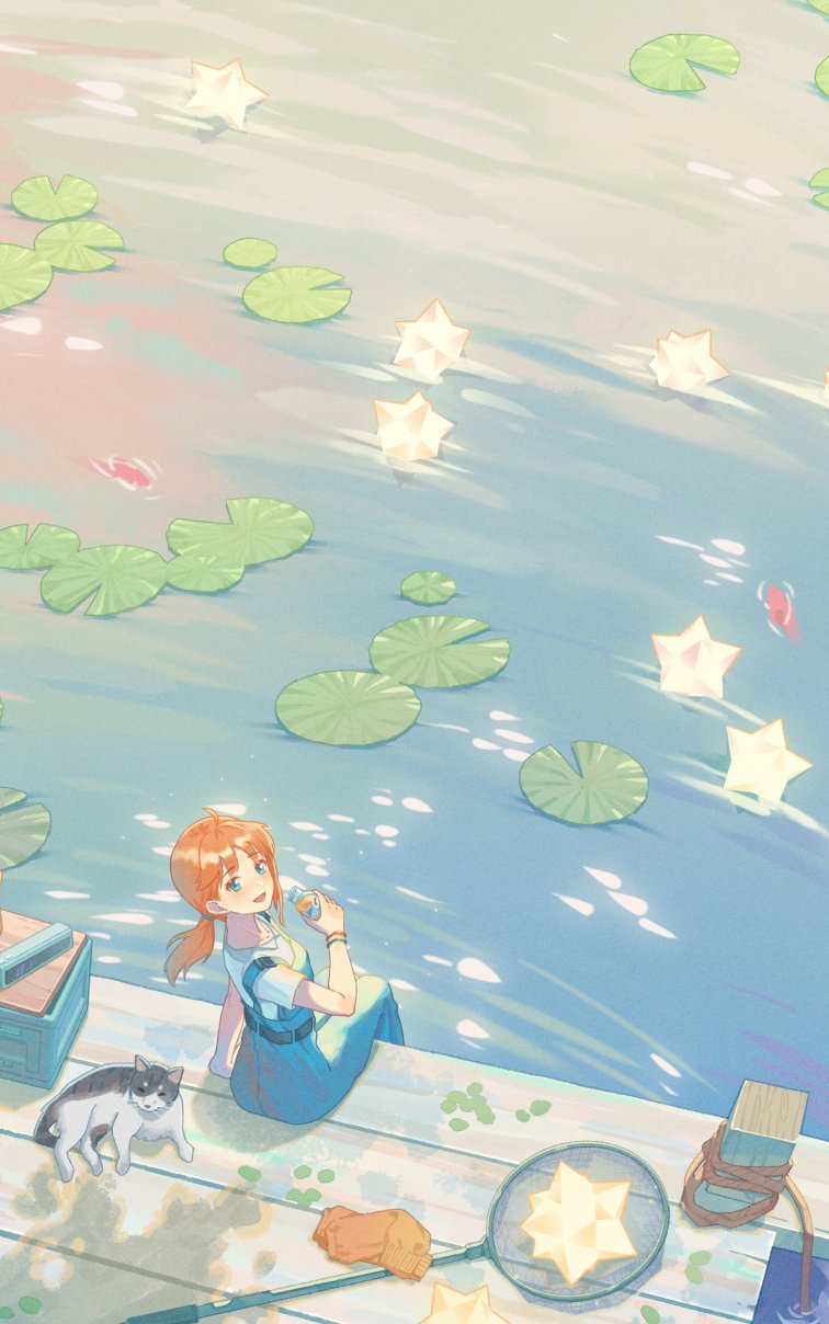星光河畔的午后4K二次元动漫电脑壁纸