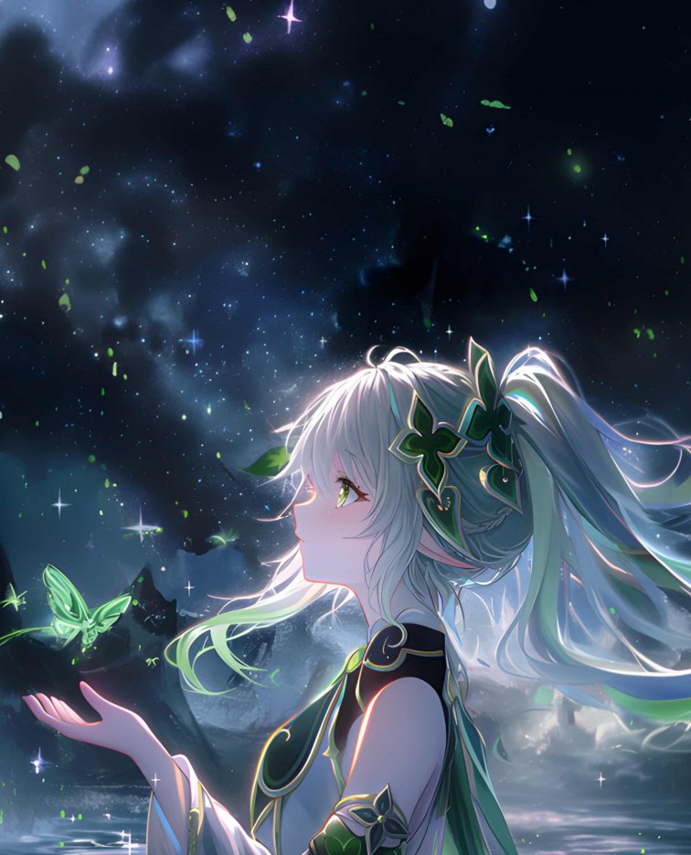 《原神》纳西妲 4K 手机壁纸｜星空森林 草之神治愈意境竖屏适配