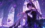 紫蝶女王 教堂紫光4K动漫电脑壁纸 | 暗黑幻想插画