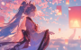 初音未来樱花灯笼4K动漫电脑壁纸 | 唯美场景